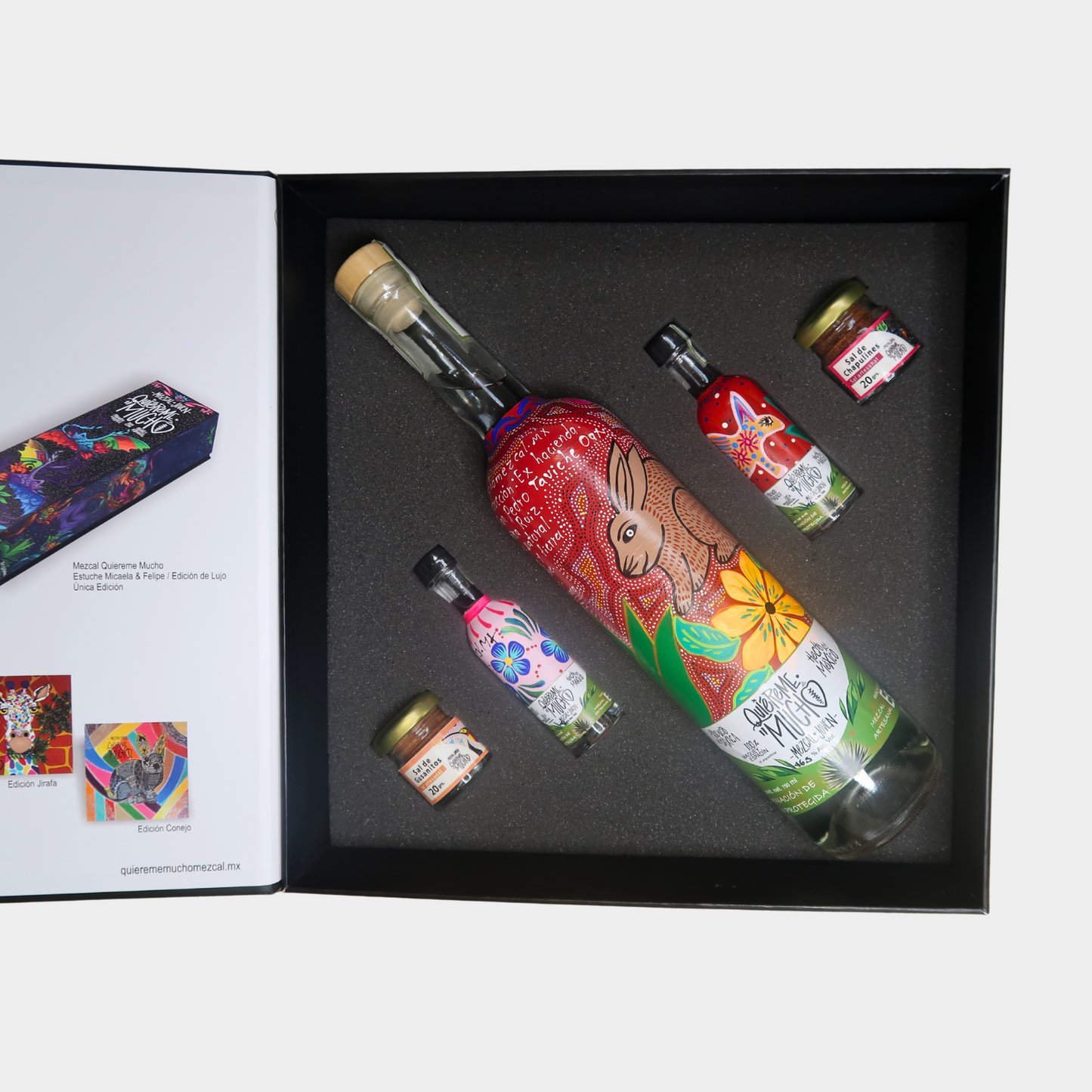 Caja Paula Negra Maguey - Mezcal Quiereme Mucho