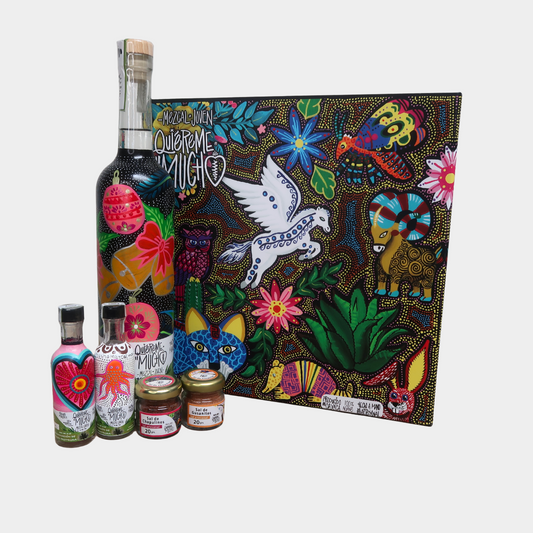 Caja Paula Negra Pegaso - Mezcal Quiereme Mucho