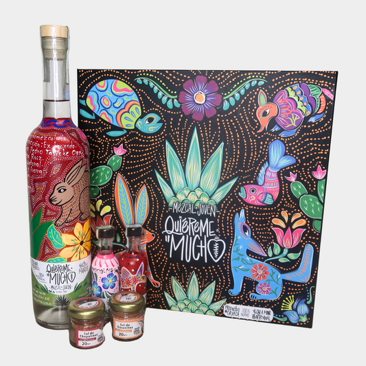 Caja Paula Negra Maguey - Mezcal Quiereme Mucho